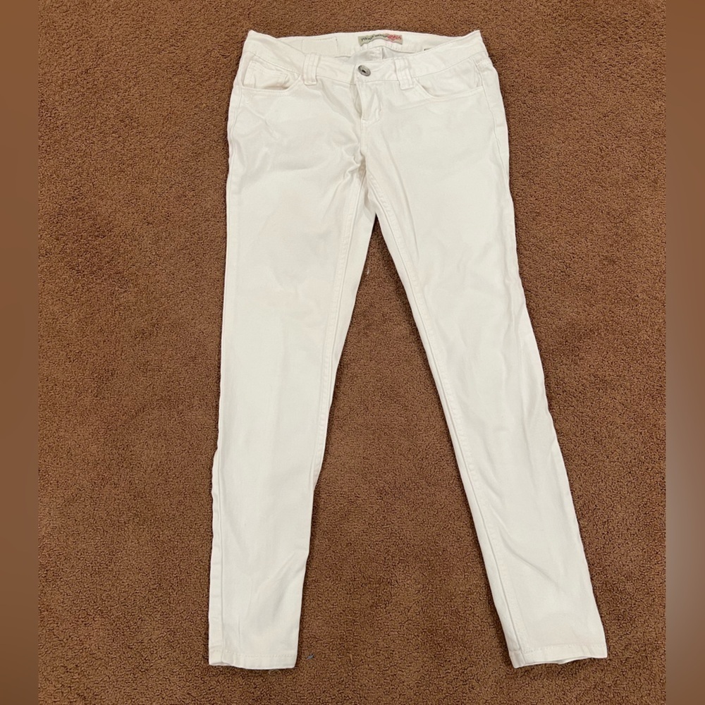 PARIS BLUES White Y2K Low Rise Skinny Jeans Size 3
